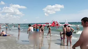 Plaja Musset Beach 4K VIDEO  Sun Summer Party Fun Mamaia Bikini Beach.