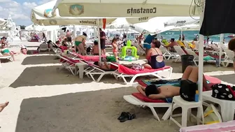 Plaja Musset Beach 4K VIDEO  Sun Summer Party Fun Mamaia Bikini Beach.