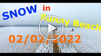 Snow in Sunny Beach / February  2022 / What is happening in #SunnyBeach #Sonnenstrand