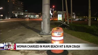 Woman charged in Miami Beach hit-and-run