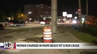 Woman charged in Miami Beach hit-and-run