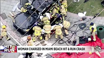 Woman charged in Miami Beach hit-and-run