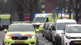 Politie begeleidt GROTE KRAAN Brandweer Haaglanden met spoed in Rotterdam! #1428