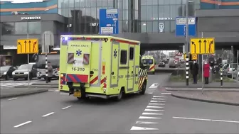 Politie begeleidt GROTE KRAAN Brandweer Haaglanden met spoed in Rotterdam! #1428