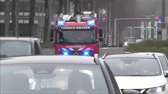 Politie begeleidt GROTE KRAAN Brandweer Haaglanden met spoed in Rotterdam! #1428