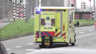 Politie begeleidt GROTE KRAAN Brandweer Haaglanden met spoed in Rotterdam! #1428