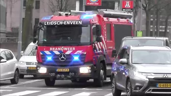 Politie begeleidt GROTE KRAAN Brandweer Haaglanden met spoed in Rotterdam! #1428