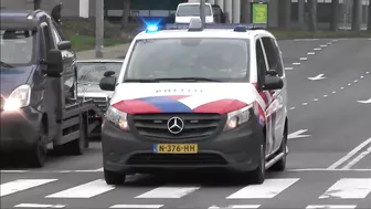 Politie begeleidt GROTE KRAAN Brandweer Haaglanden met spoed in Rotterdam! #1428