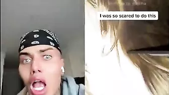 I can’t stop WHEEZING after seeing this reaction to my TikTok???? *scared twerking* | JULIAGISELLA