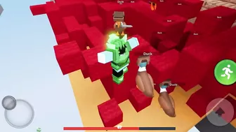 a duck destroyed my bed in roblox bedwars