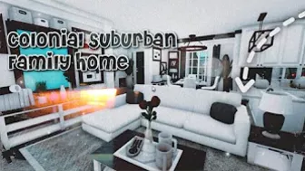 Bloxburg | 130k Colonial Suburban Home | House Build