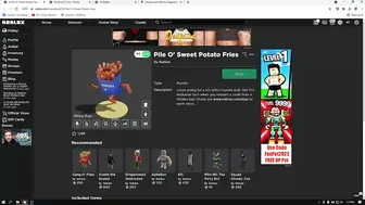 How to get PILE O' SWEET POTATO FRIES in 2022! (ROBLOX)