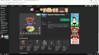 How to get PILE O' SWEET POTATO FRIES in 2022! (ROBLOX)