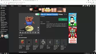 How to get PILE O' SWEET POTATO FRIES in 2022! (ROBLOX)