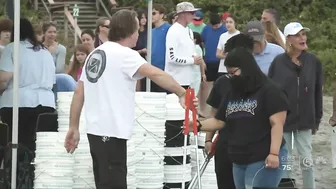 Community gathers to celebrate Perry Cohen's birthday with beach cleanup