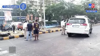 Palm Beach मार्गावर नेरुळ येथे Car आणि Sports Bike चा भीषण अपघात | Navi Mumbai Accident |