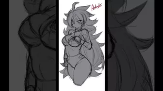 DRAGONBALL | ANDRIOD 21 | #shorts SWIMSUIT BIKINI | DBS | DBZ | SFW | HOW TO DRAW | TIMELAPSE