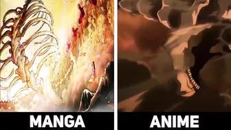 Manga VS Anime - Eren Founding Titan Transformation - Attack On Titan Season 4 Part 2 Episode 5