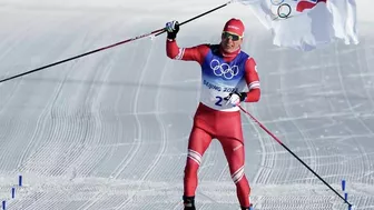 Olympics 2022 - Alexander Bolshunov wins Gold Medal - Men's 30km skiathlon