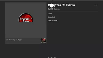 ROBLOX PUPPET CHAPTER 7 BADGE is out!! It's a farm...?