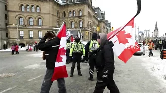 OTTAWA PROTEST UPDATE: A NEW CHALLENGE FOR POLICE,TOWING COMPANIES REFUSE TO MOVE CONVOY TRUCKS