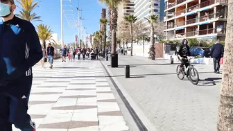 BENIDORM???????? LEVANTE BEACH February 2022 Costa Blanca SPAIN Walking Tour 4K