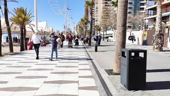 BENIDORM???????? LEVANTE BEACH February 2022 Costa Blanca SPAIN Walking Tour 4K