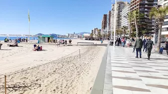 BENIDORM???????? LEVANTE BEACH February 2022 Costa Blanca SPAIN Walking Tour 4K