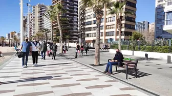 BENIDORM???????? LEVANTE BEACH February 2022 Costa Blanca SPAIN Walking Tour 4K