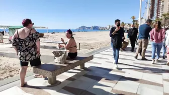 BENIDORM???????? LEVANTE BEACH February 2022 Costa Blanca SPAIN Walking Tour 4K