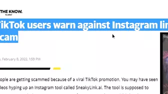 Sneakylink.ai SCAM! - HUGE WARNING for Instagram & TikTok Money Scam 2022