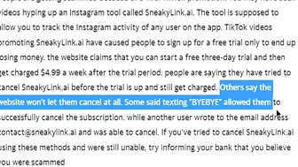 Sneakylink.ai SCAM! - HUGE WARNING for Instagram & TikTok Money Scam 2022