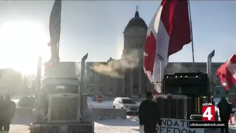 'Freedom Convoy' disrupts travel at Ambassador Bridge