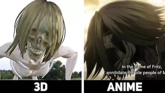 Anime VS 3D Animation - Attack On Titan Season 4 Part 2 Episode 5