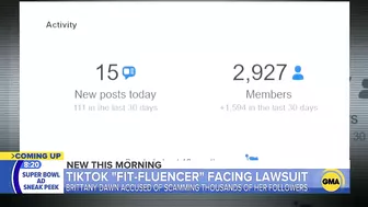 TikTok fitness influencer faces lawsuit over misleading followers l GMA