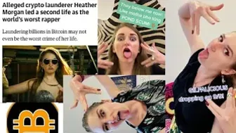 Compilation of the bitcoin btc billion dollar thief / rapper Heather Morgan aka razzlekhan tiktok