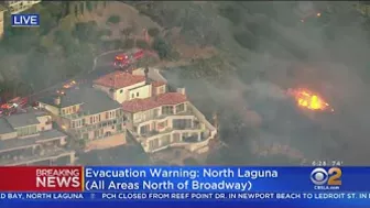 Evacuations Ordered As Massive Brush Fire Sparks In Laguna Beach Amid Strong Santa Ana Winds