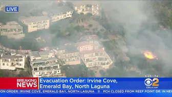 Evacuations Ordered As Massive Brush Fire Sparks In Laguna Beach Amid Strong Santa Ana Winds