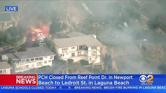 Evacuations Ordered As Massive Brush Fire Sparks In Laguna Beach Amid Strong Santa Ana Winds