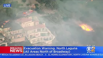 Evacuations Ordered As Massive Brush Fire Sparks In Laguna Beach Amid Strong Santa Ana Winds