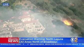 Evacuations Ordered As Massive Brush Fire Sparks In Laguna Beach Amid Strong Santa Ana Winds