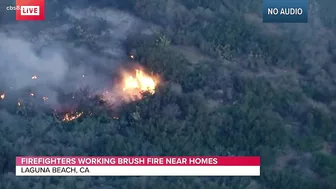 Laguna Beach brush fire burning, evacuation orders and warnings Issued