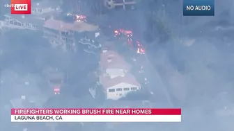 Laguna Beach brush fire burning, evacuation orders and warnings Issued