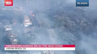 Laguna Beach brush fire burning, evacuation orders and warnings Issued