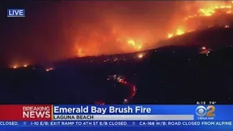 Residents Evacuate As Emerald Bay Fire Burns In Laguna Beach