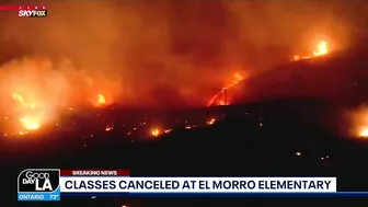 Wind-driven fire sparks in Laguna Beach