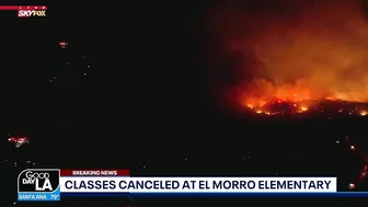 Wind-driven fire sparks in Laguna Beach