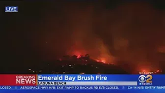 Brush Fire Sparks In Emerald Bay Area Of Laguna Beach Amid Strong Santa Ana Winds