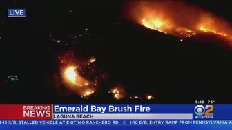 Large Brush Fire Erupts In Laguna Beach