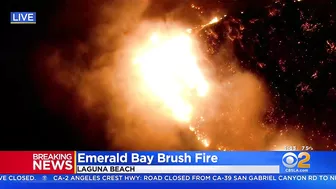 Large Brush Fire Erupts In Laguna Beach